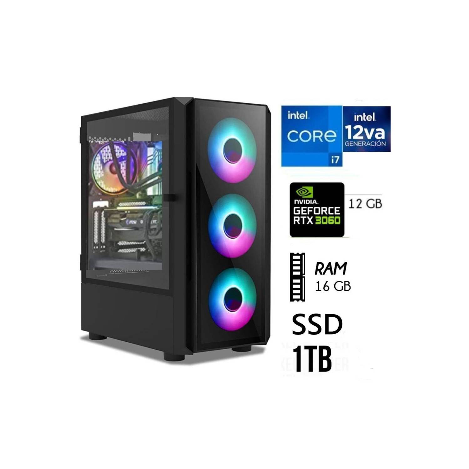 PC de Escritorio Intel Ci7 12700 (Gen 12) RAM 64GB Disco 2TB SSD Video –  RYM Portátiles Perú