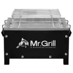 MR GRILL - Caja China Mini Portátil Parrilla 2en1 Niquelada