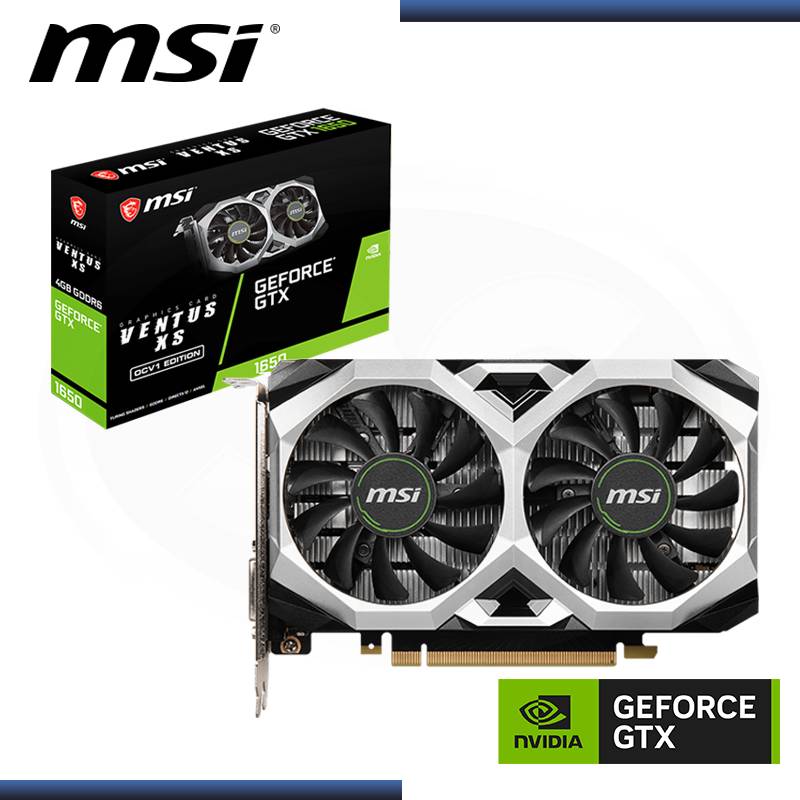 MSI - Tarjeta de video MSI NVIDIA GeForce GTX 1650 VENTUS XS, 4GB