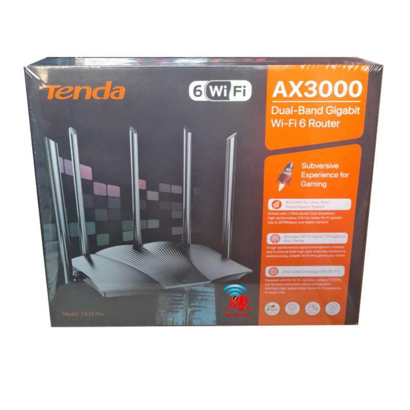TENDA - Tx12 Pro Router Tenda Ax3000 Dual Band Gigabit Wi-fi 6