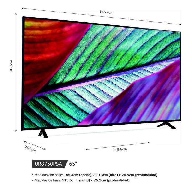 TV LG 65 UHD 4K ThinQ AI Smart 65UR8750PSA (2023)