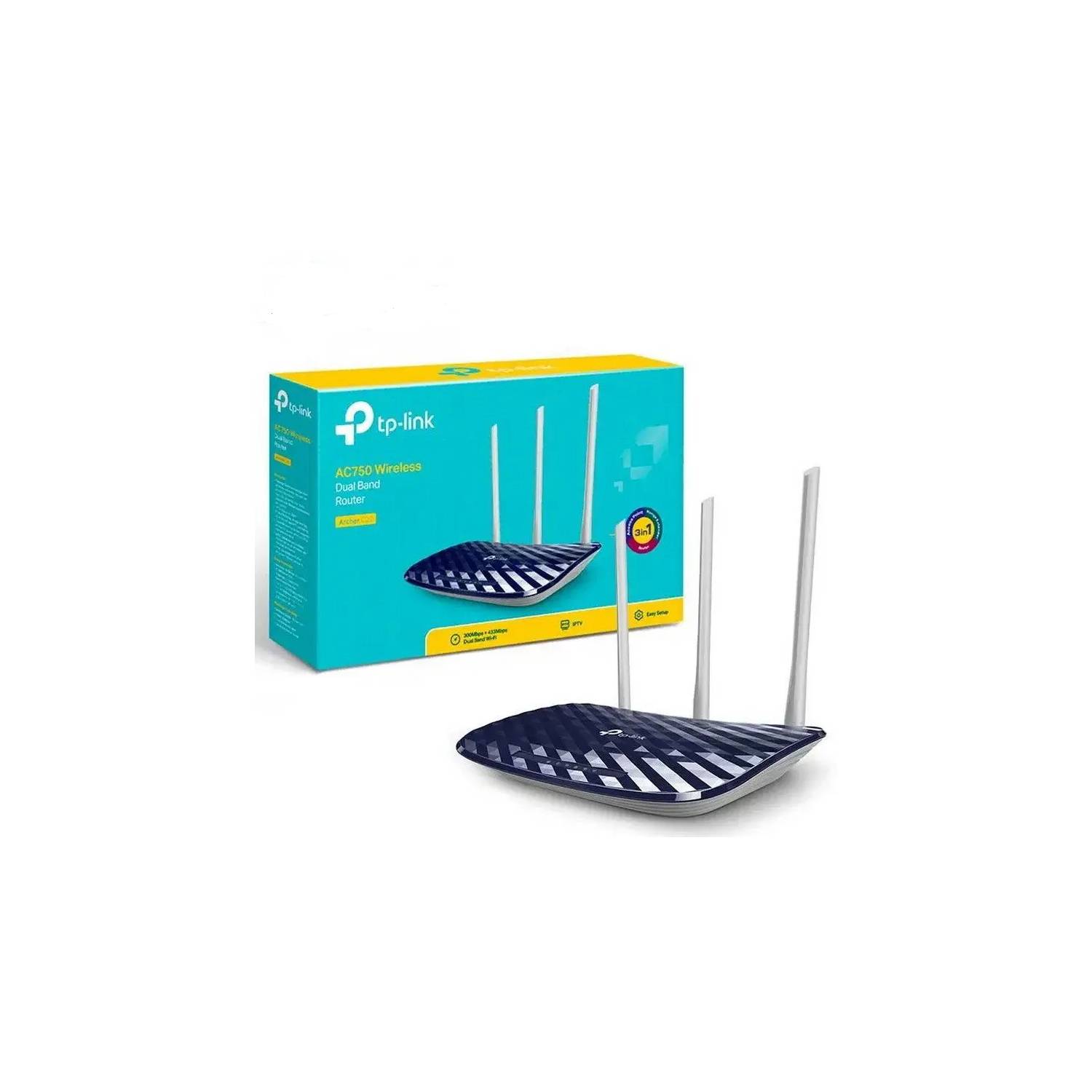 ROUTER INALAMBRICO WIFI DOBLE BANDA AC750 TP-LINK ARCHER C20 TP