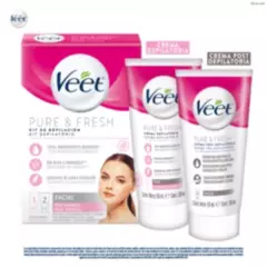 VEET - Kit Crema Depilatoria Facial Veet Piel Normal-Caja 2Und 50ML