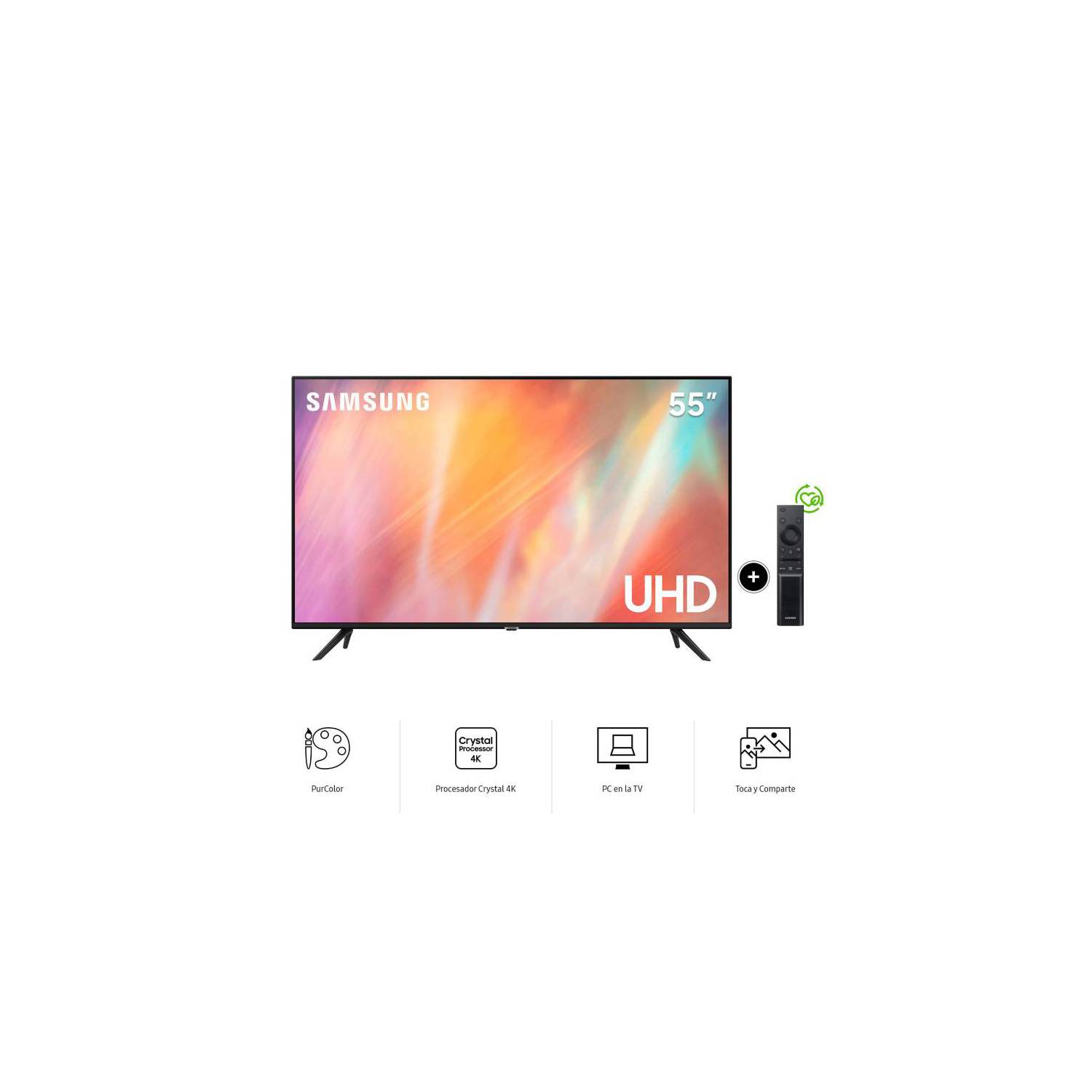 TV LED SAMSUNG 55 UHD UN55AU7090GXPR