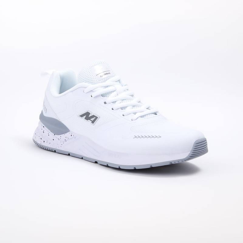 zapatillas new athletic lifestyle flats360 blanco con gris para hombre