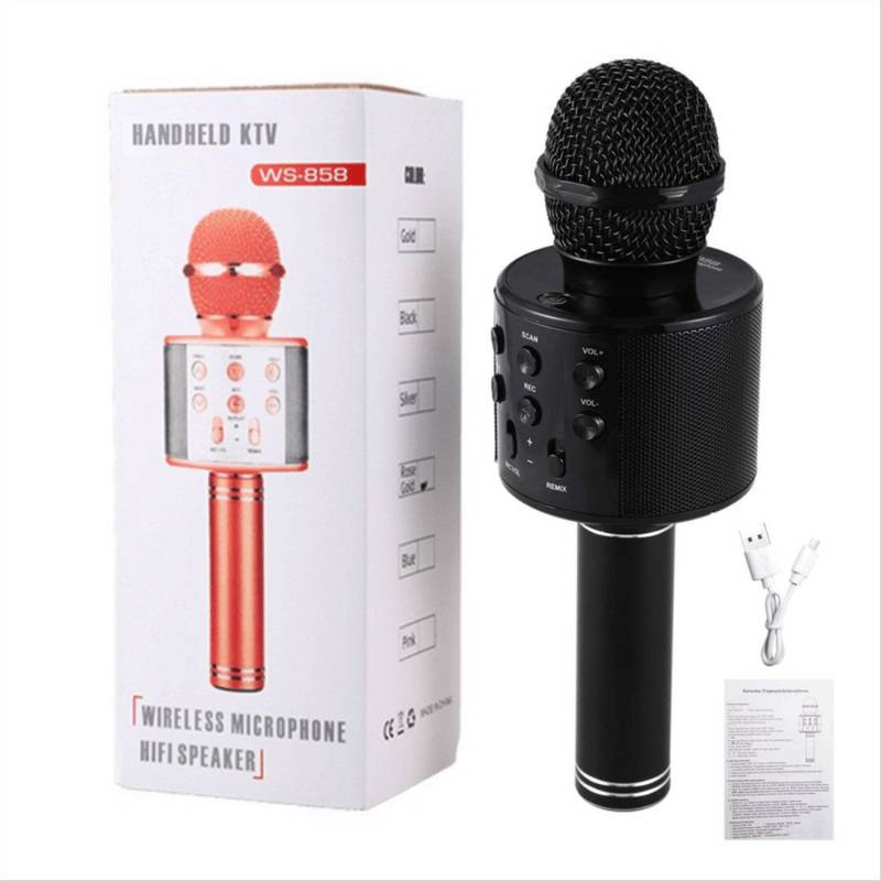 Karaoke Microfono Parlante Bt Kms-180 Negro — MdeOfertas