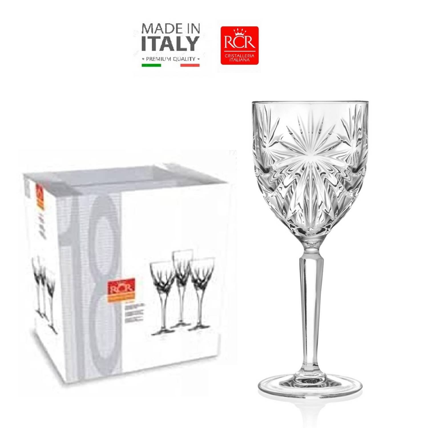 RCR oasis wine goblet 23cl - set of 6