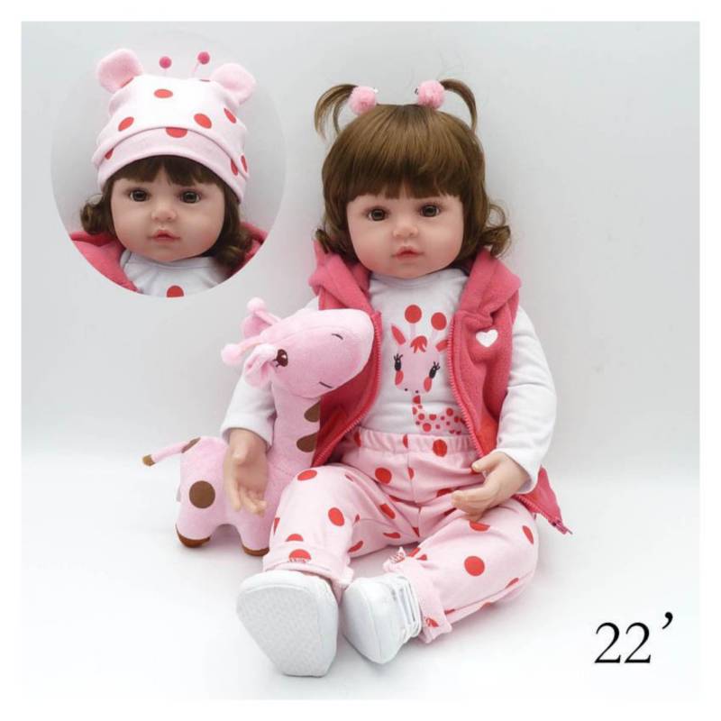 Muñeca Realista De 22`` Bebe, Silicona Juguete