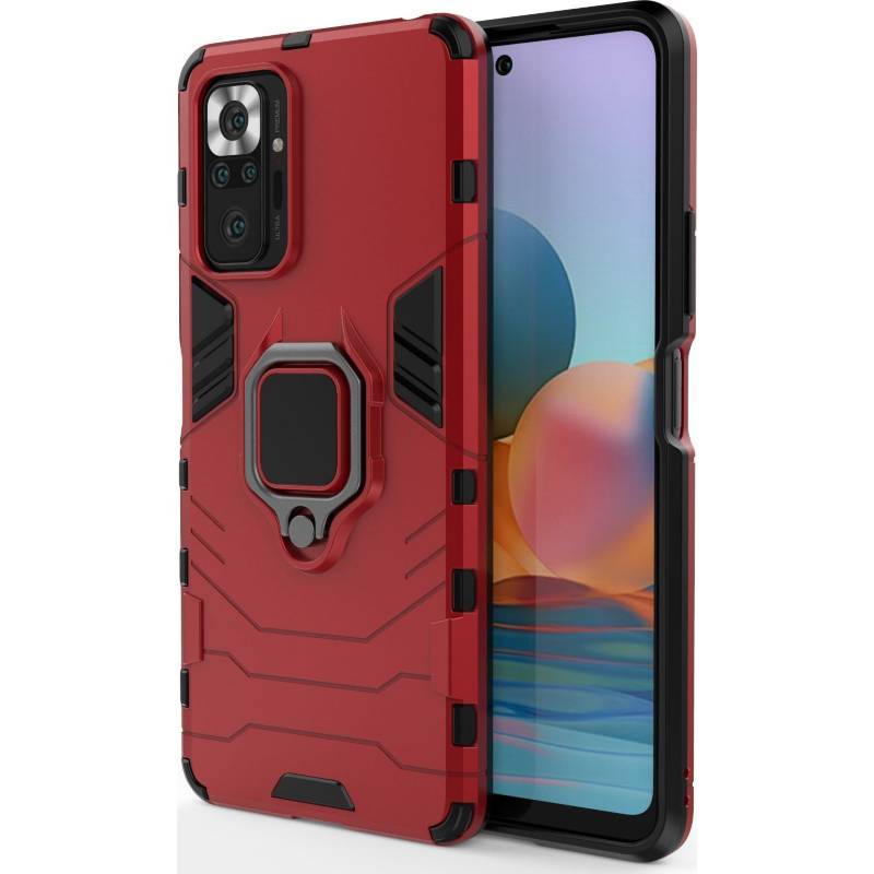 Case antigolpes para Redmi Note 10 y 10S Color Rojo