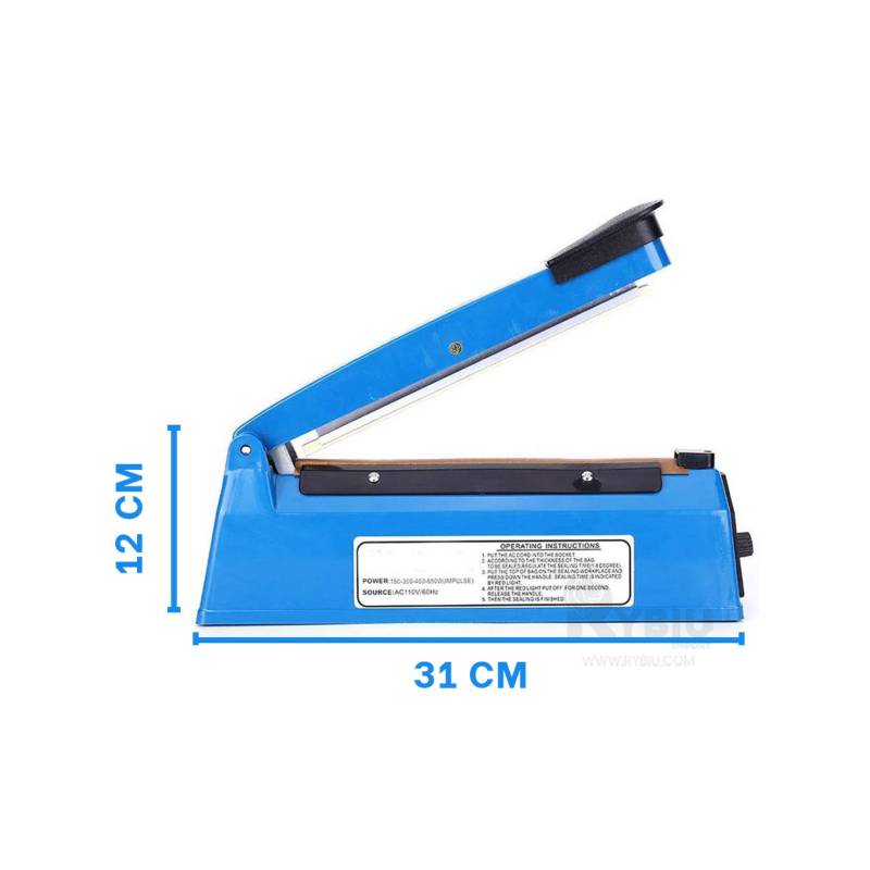 Maquina Industrial para Sellar Bolsas 31cm Azul GENERICO