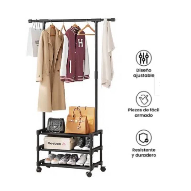 OEM ORGANIZADOR PERCHERO ZAPATERO METALICO CLOSET BLANCO