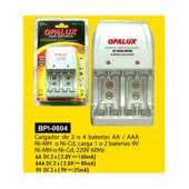 CARGADOR DE PILAS RECARGABLES 9V～AA～AAA OPALUX BPI-0604