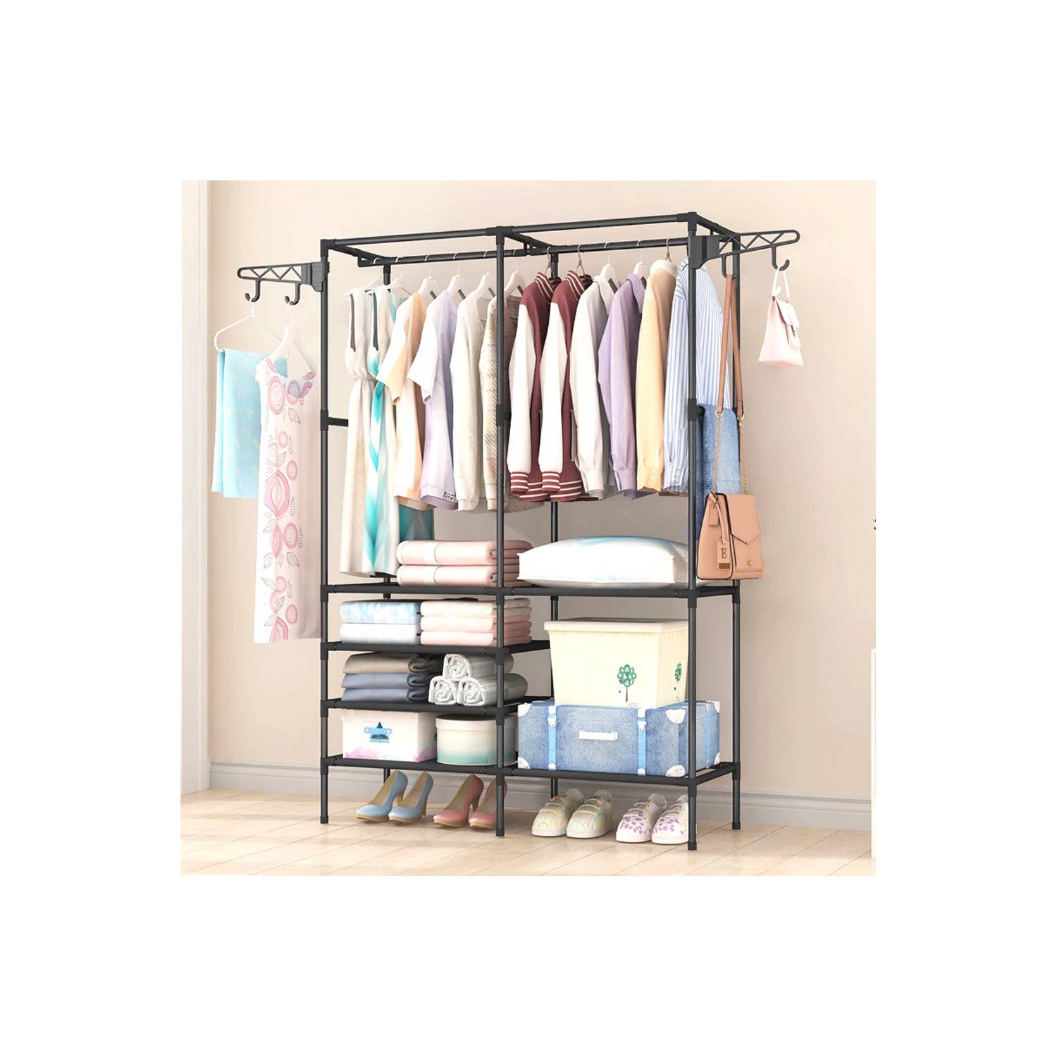 Ropero Armario Closet Perchero Organizador Ropa 1 Cuerpo Blanco