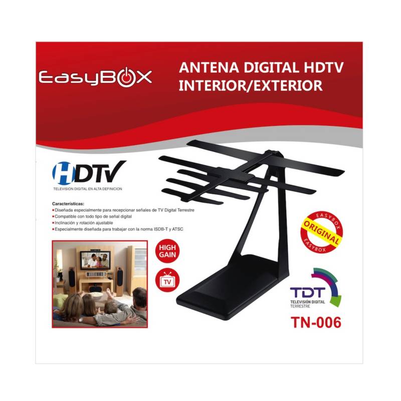Sintonizador y Antena Digital para televisor antiguo - EASYBOX