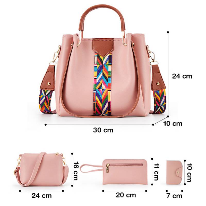 Set 6 bolsas mujer cartera estampada moda dama cosmetiquera VATYERTY