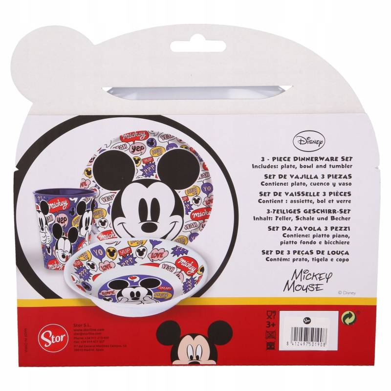 Vajilla Disney Mickey Mouse 12 Pzas Melamina
