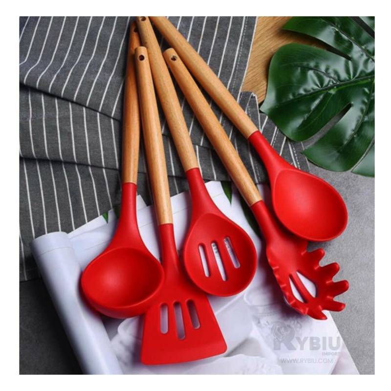 Juego de utensilios de cocina 42PCS rojo