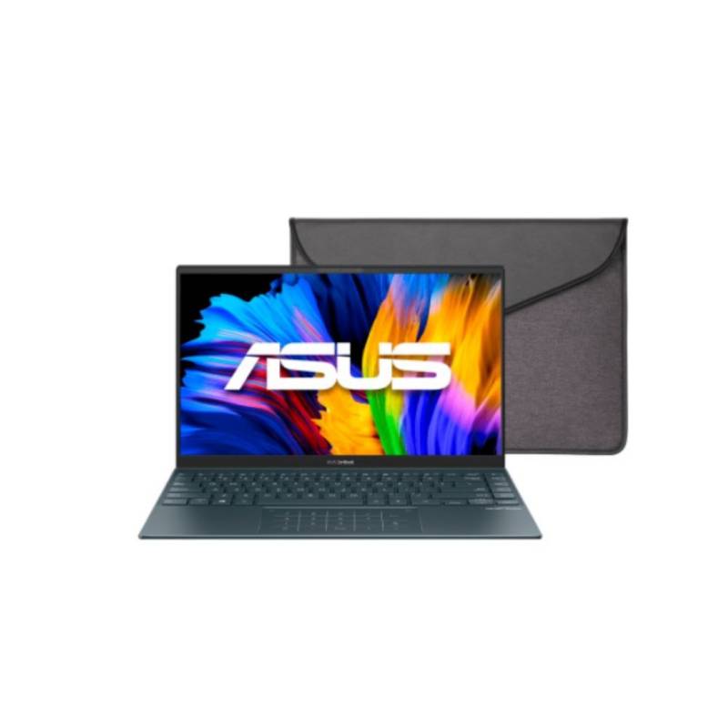 ASUS - Notebook Asus ZenBook 14 FHD AMD Ryzen 5600H 8GB 512GB SSD Windows 11 Funda  Adaptador Red