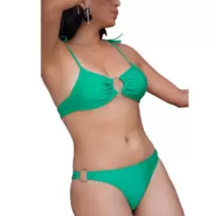 LIMA BIKINI - Bikini 2 piezas color entero bra anudable