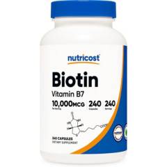 Biotin Biotina Vitamina B7 240 capsulas Nutricost