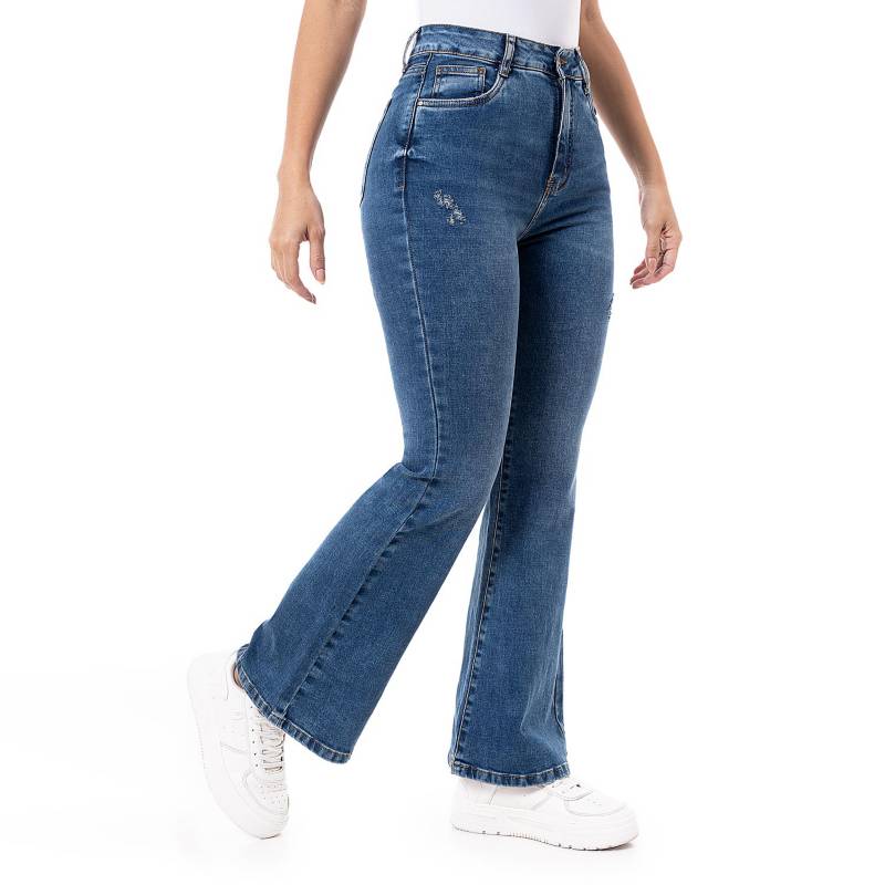 Pantalon Moda Denim Stretch Mujer Meetdan