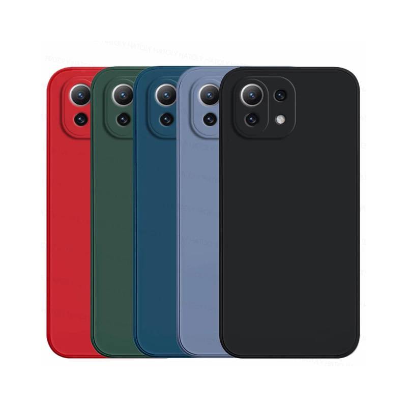 Para Xiaomi 12T Pro Pure Color Liquid Silicone Funda para teléfono