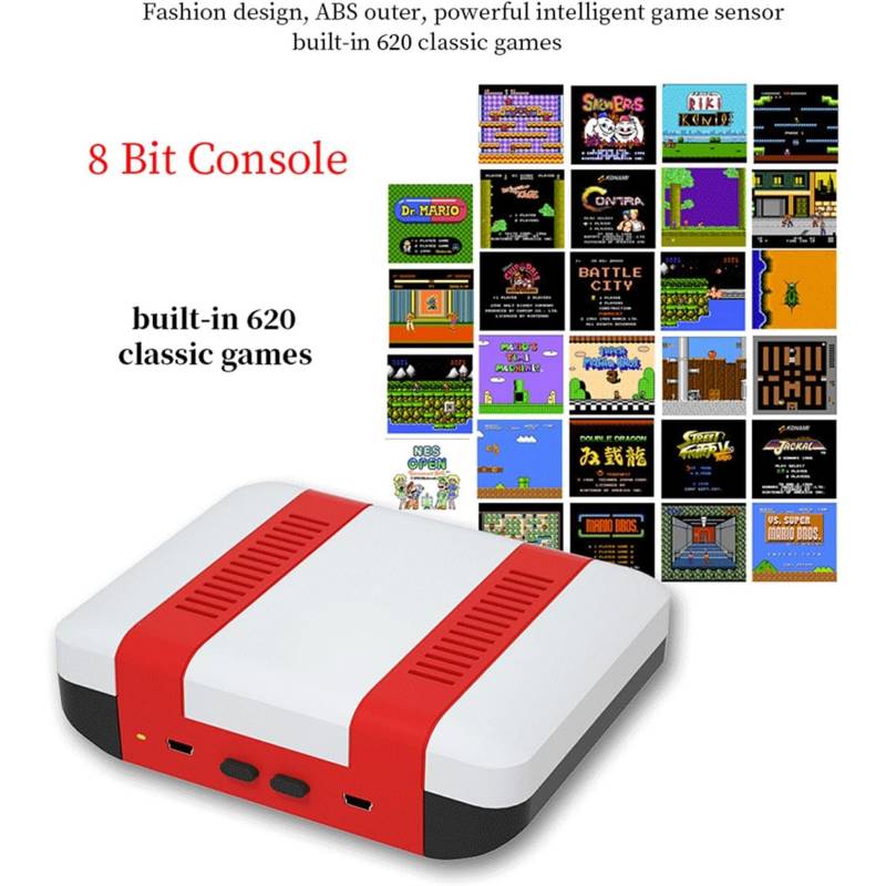 Mini Consola Retro 620 Juegos Clasicos Incorporados + 2 Mandos OEM