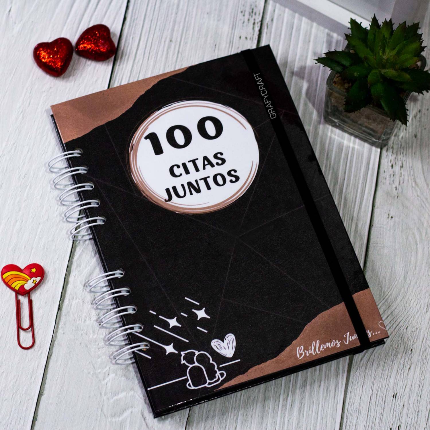 Libro Album 100 Citas Juntos para Parejas - Negro&Marron GENERICO