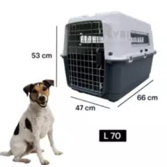 GENERICO - Kennel jaula  L70 transportadora de perros