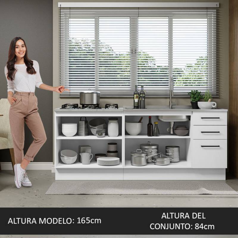 Mueble de Cocina Alacena Avila Blanco 122cm
