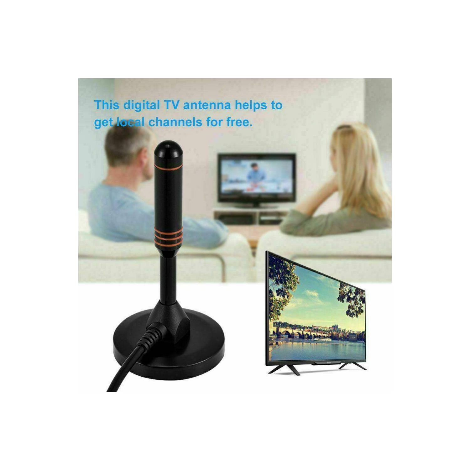 Antena Señal Digital Cable 3m HDTV Para TV LCD Smart TV VHF-UHF