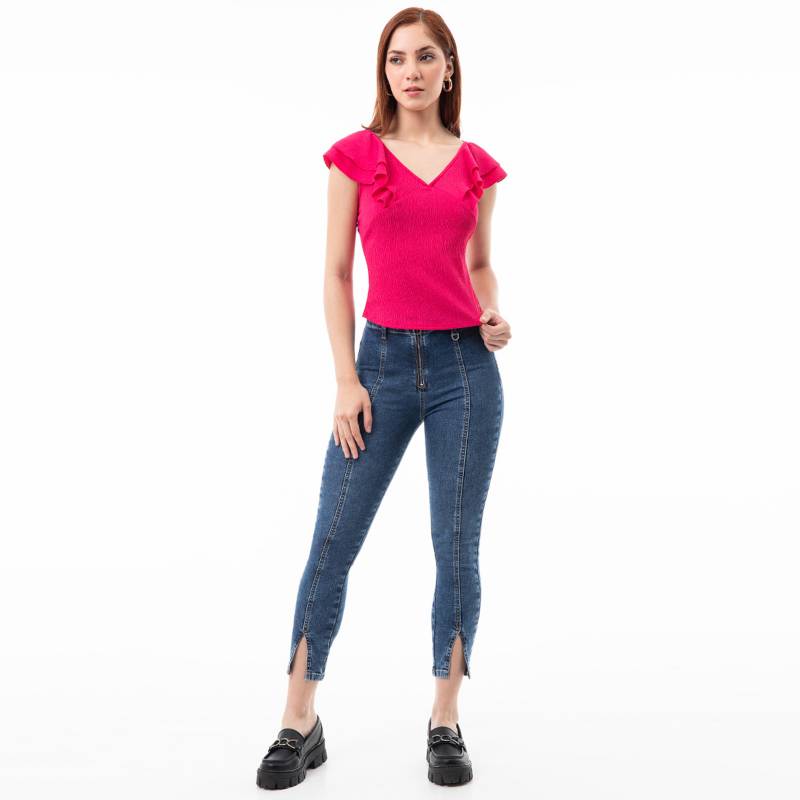 Pantalon De Mezclilla Para Mujer tiro Alto Stretch, Moda de Mujer