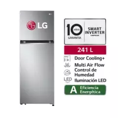LG - Refrigeradora LG Top freezer GT24BPP 241 L con Door Cooling Plateada