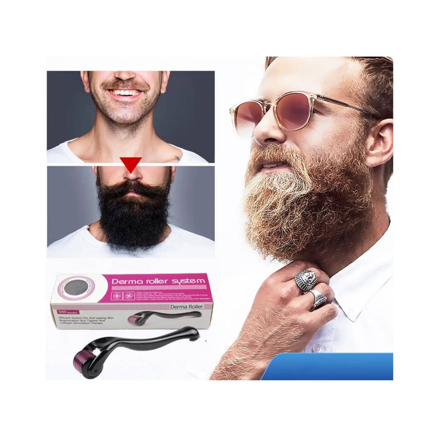 Derma Roller Rodillo para la piel Barba y cabello 05mm ROHS