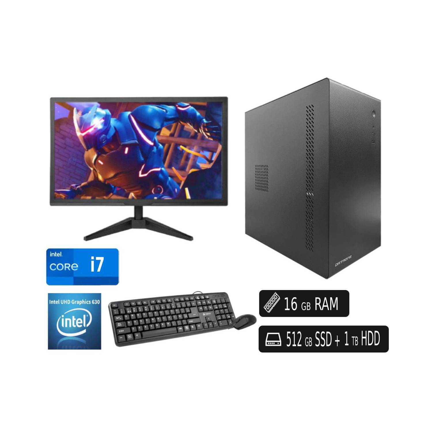 Computadora PC Gamer Intel Core i7 Ram 16GB HDD 1TB+SSD 240GB GT 740 4GB  M24. INTEL