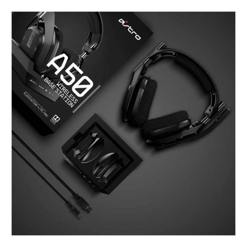 Astro A50 Wireless Negro + Base Station (PC/Mac/PS4) - Auriculares