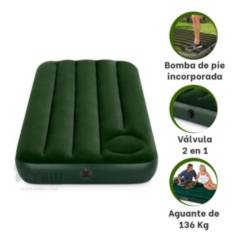 Inflable Cama Ideal para Dormitorio Color Verde