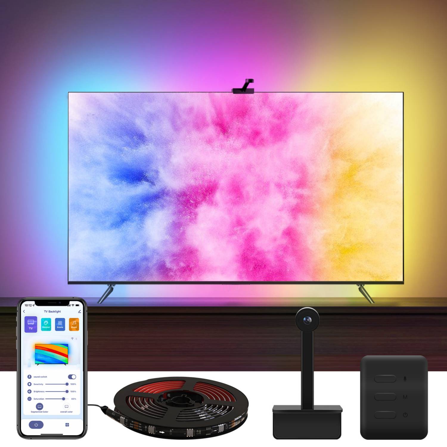 Tira Led Ambilight Tv Con Cámara con Alexa y Google no Govee GENERICO