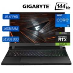 Laptop GIGABYTE AORUS 5 SE4 15.6"FHD,Core i7-12700H,Ram16GB,Ssd512GB,RTX 3070 8GB,Teclado Ingles