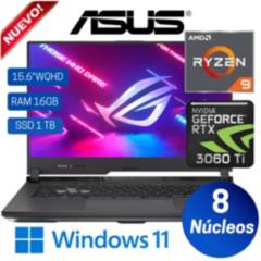 Laptop ASUS G513RM-HQ081W, 15.6" WQHD,AMD Ryzen 9 6900HX,Ram16GB,SSD1TB,RTX 3060 6GB,Win 11