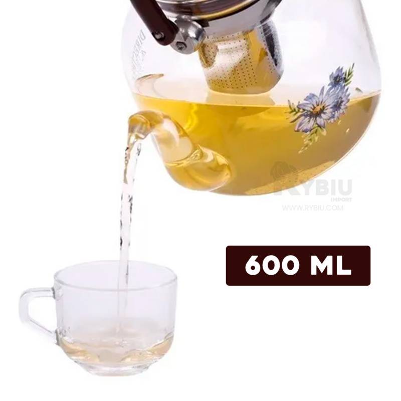 Tetera Infusora De Vidrio Para Té (600 Ml)