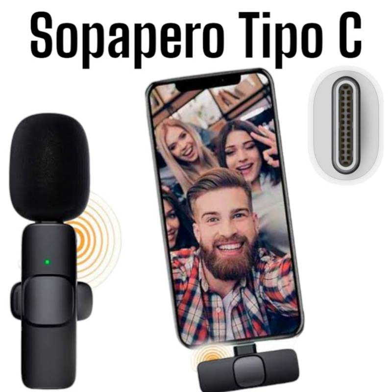 OEM - Micrófono Solapero Inalámbrico TIPO C para Celular Smartphone