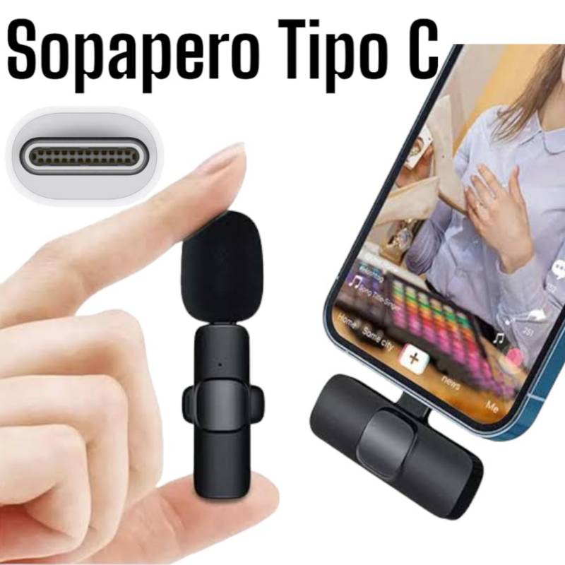 OEM - Solapero Micrófono Inalámbrico TIPO C para Celular Smartphone