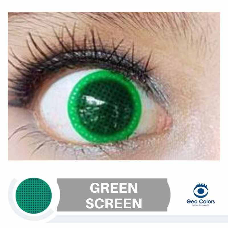 LUNA - Halloween Verde Screen Green Lentes de contacto