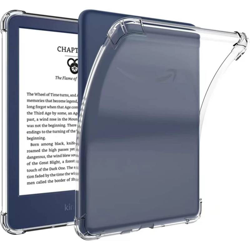  Funda para Kindle de 11.ª generación 2022 de 6 pulgadas,  ángulos de visión múltiples de 360 grados, soporte ajustable, cubierta de  piel sintética, diseño de lobo azul fuego : Electrónica
