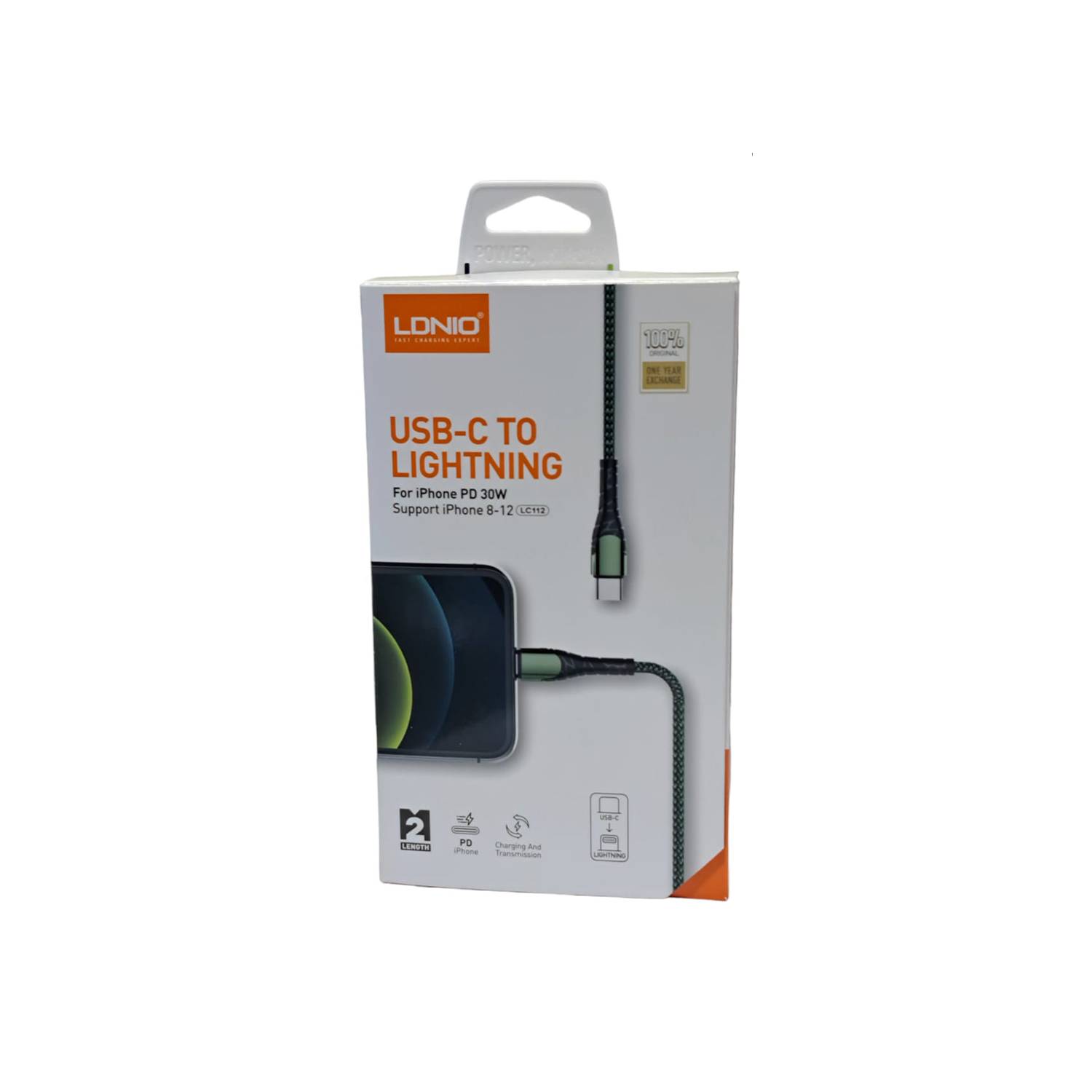 CABLE USB-C PARA IPHONE 15, 15 PLUS, 15 PRO, 15 PRO MAX DE 2MT