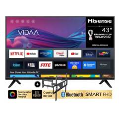 Televisor Hisense LED Smart TV Full HD 43 HDR - 43A4H + Rack