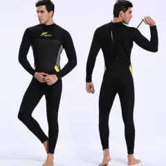 FEIKE - Wetsuit L Neopreno 3mm Negro Amarillo Cierre Espalda