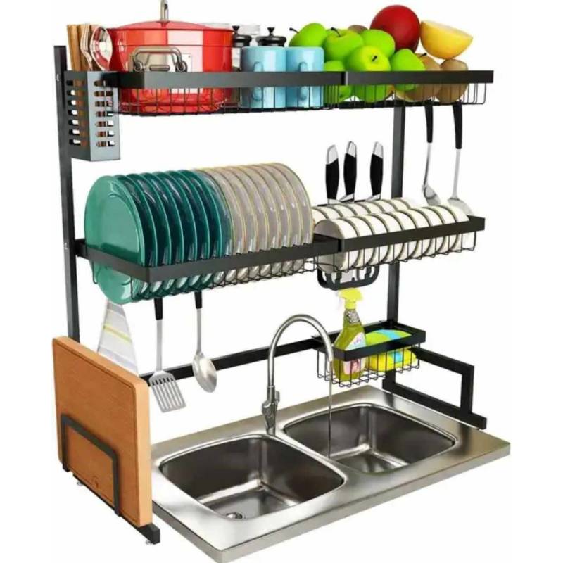 Organizador Escurridor De Platos De 85cm Acero Inoxidable