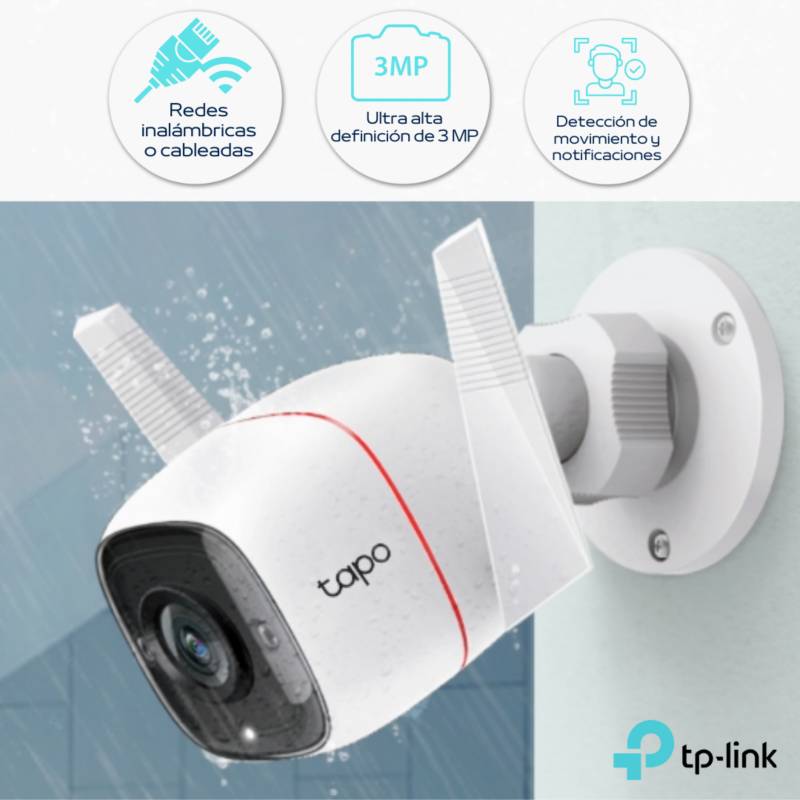 Cámara de Seguridad Wi-Fi Exterior Tapo C310 3MP Exterior TP LINK